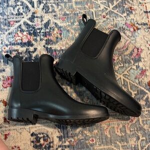 Black Chelsea Rain Boots